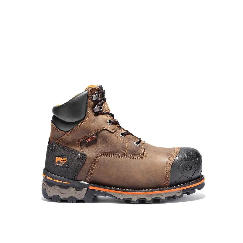 Men's slip - resistant work & safety boots for oily surfacesBoondock 6 Inch Composite-Toe Waterproof Work Boot Brown