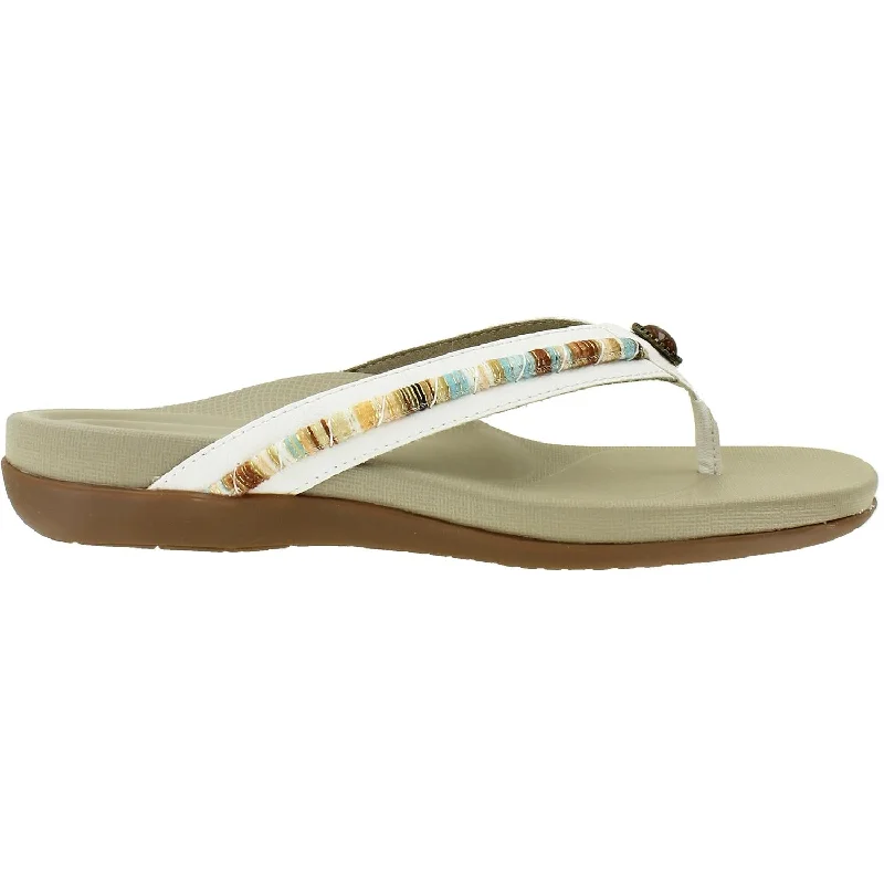 Men's sandals with a flexible sole for easy movementWomen's Aetrex Hazel White Synthetic