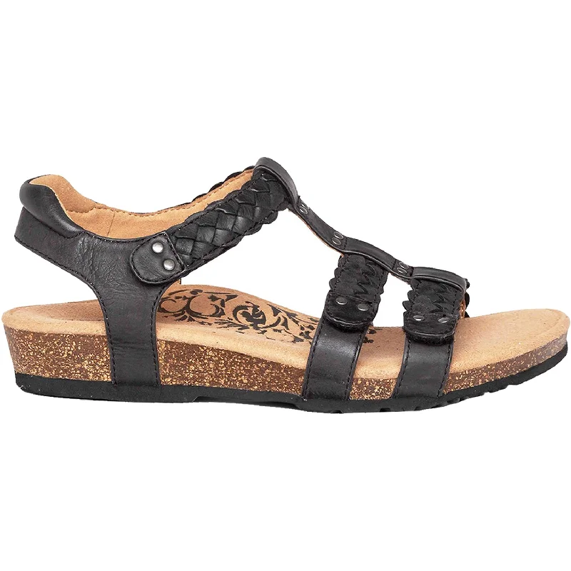 Men's sandals with a shock - absorbing insoleWomen's Aetrex Reese Black Leather