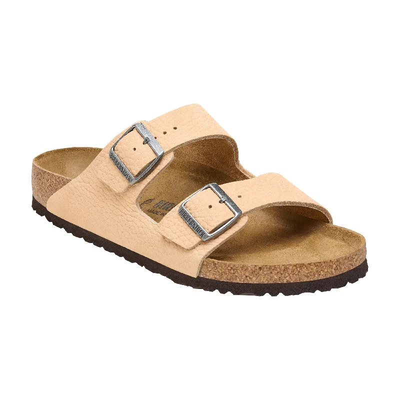 Men's sandals with a stretchy strap for a better fitArizona Desert Buck New Beige Nubuck Leather