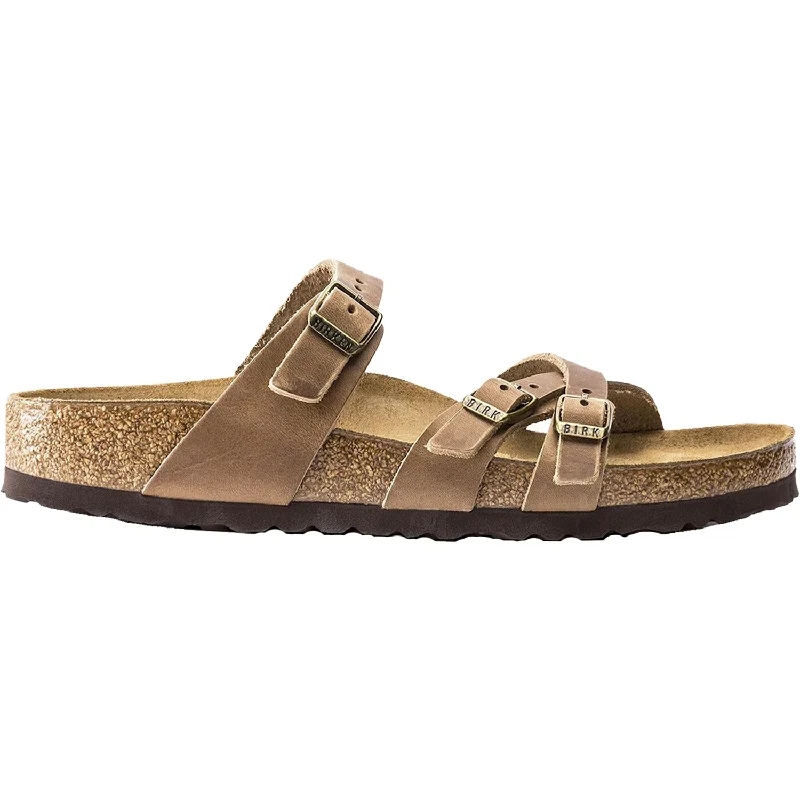 Men's sandals with a leather lining for comfortWomen's Birkenstock Franca Tobacco Oiled Leather