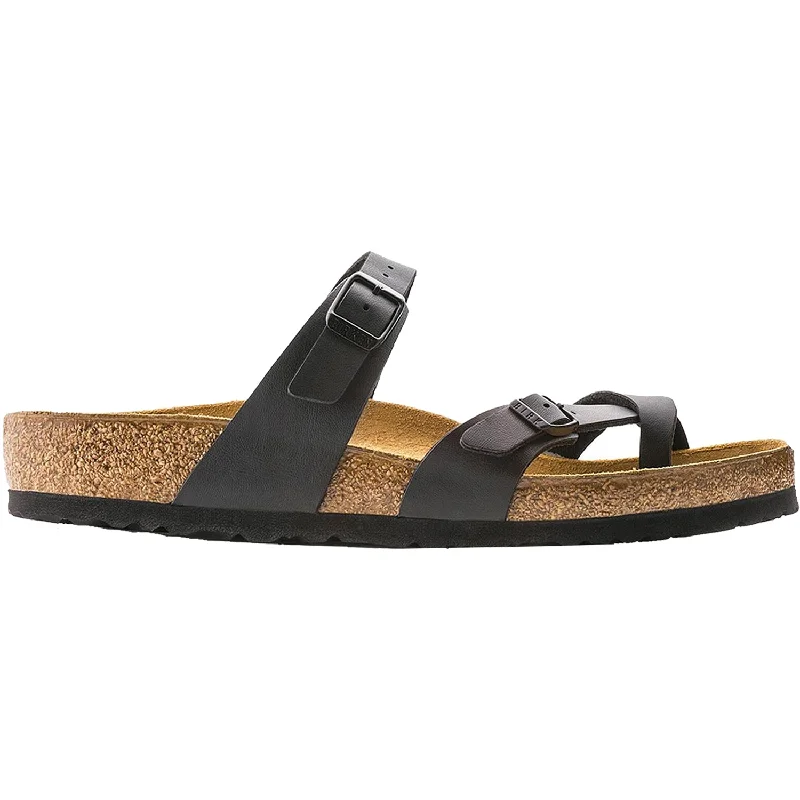 Men's sandals with a stretchy strap for a better fitWomen's Birkenstock Mayari Black Birko-Flor