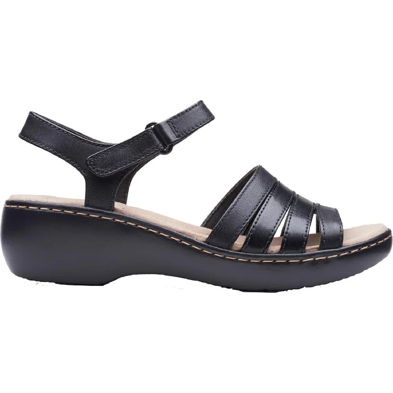 Men's sandals with a rubber sole for tractionWomen's Clarks Delana Brenna Black Leather