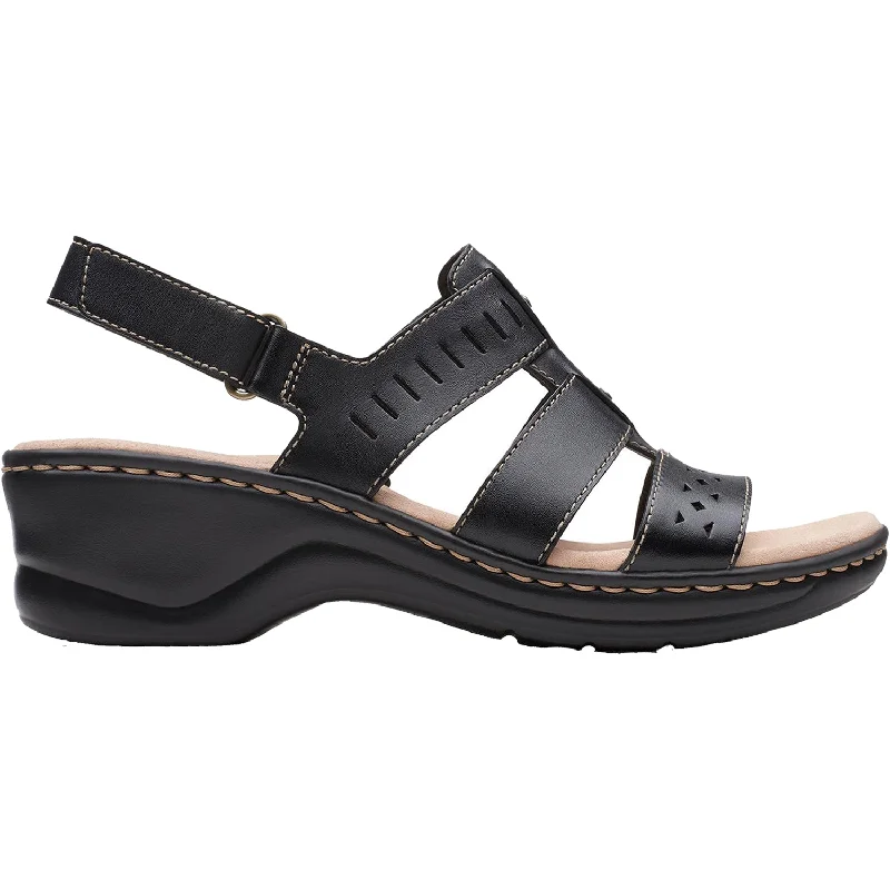 Men's sandals with a padded heelWomen's Clarks Lexi Qwin Black Leather