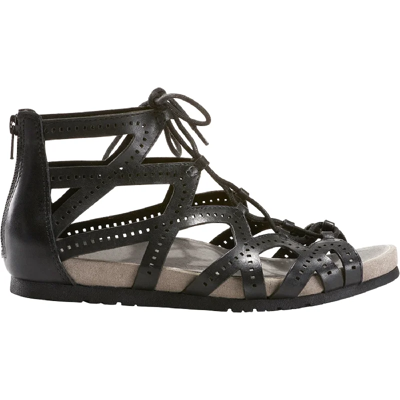 Men's sandals with a contrast stitching detailWomen's Earth Lehi Black Soft Calf Leather