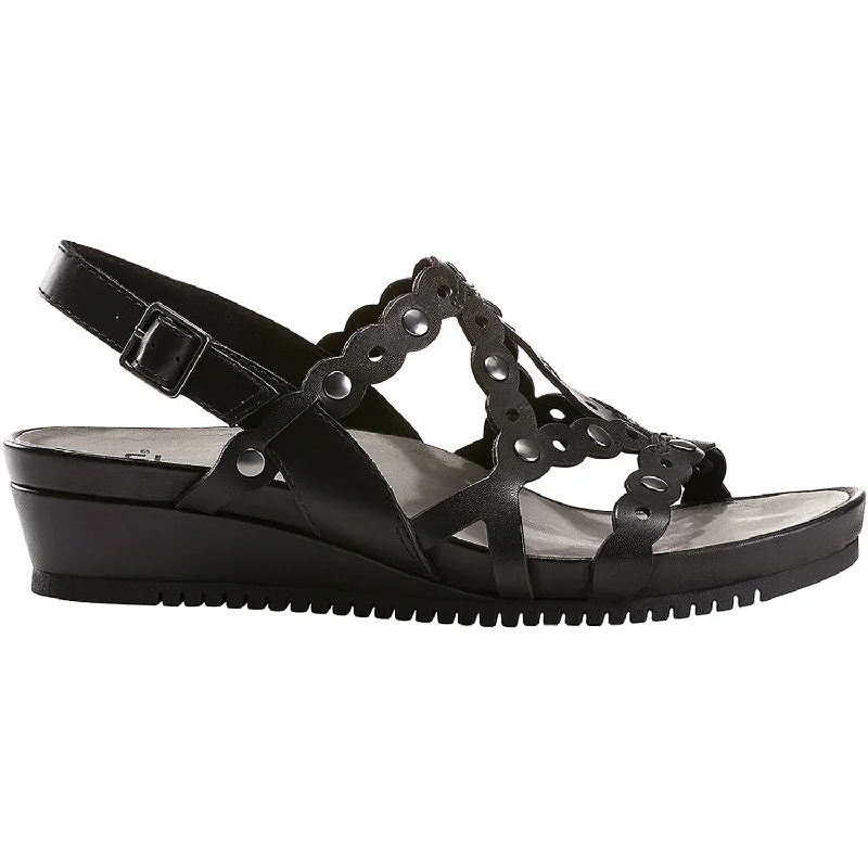 Men's sandals with a shock - absorbing insoleWomen's Earth Leo Black Leather