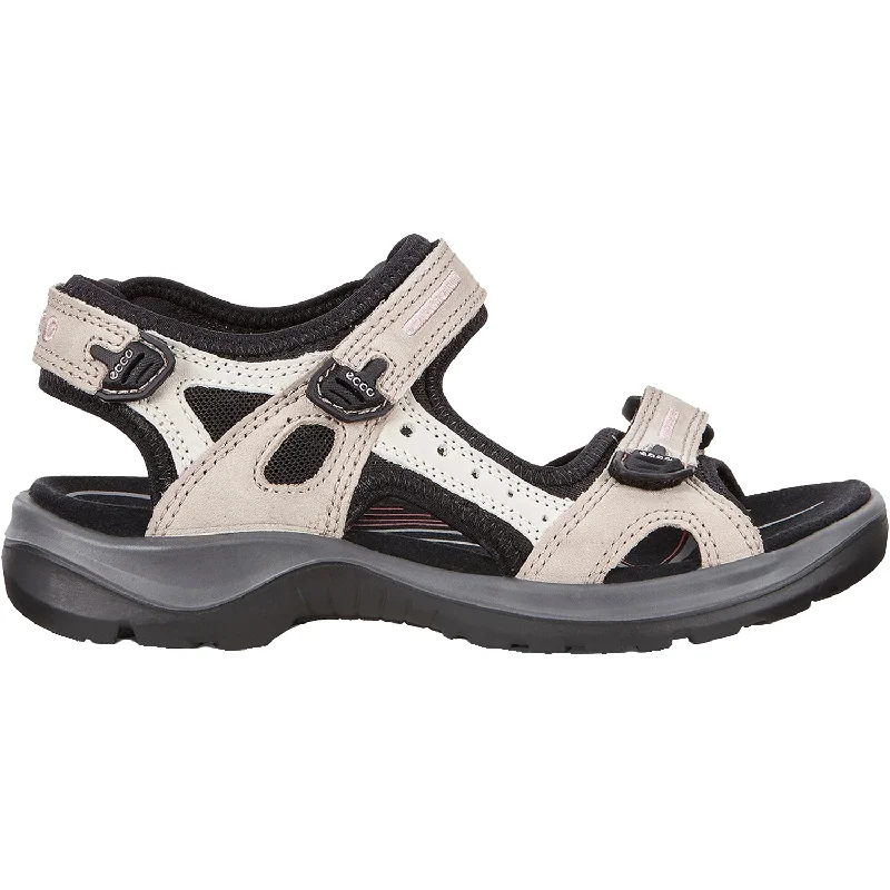 Men's sandals with a stretchy strap for a better fitWomen's Ecco Yucatan Atmosphere/Ice/White/Black Nubuck