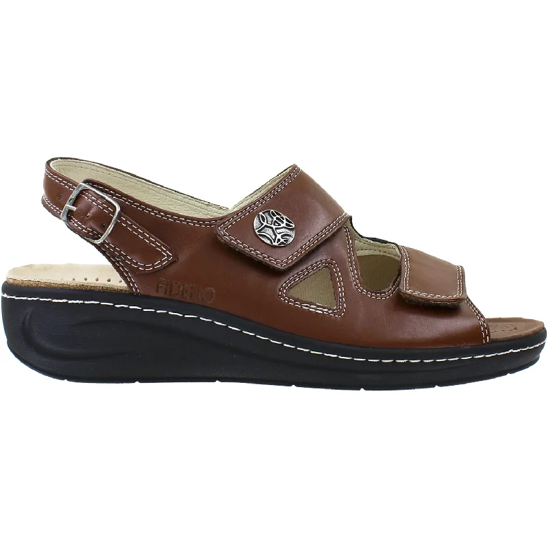 Men's leather sandals with an adjustable strapWomen's Fidelio Vienna Hallux Fabia Bunion Relief 43-4004 Nut Leather