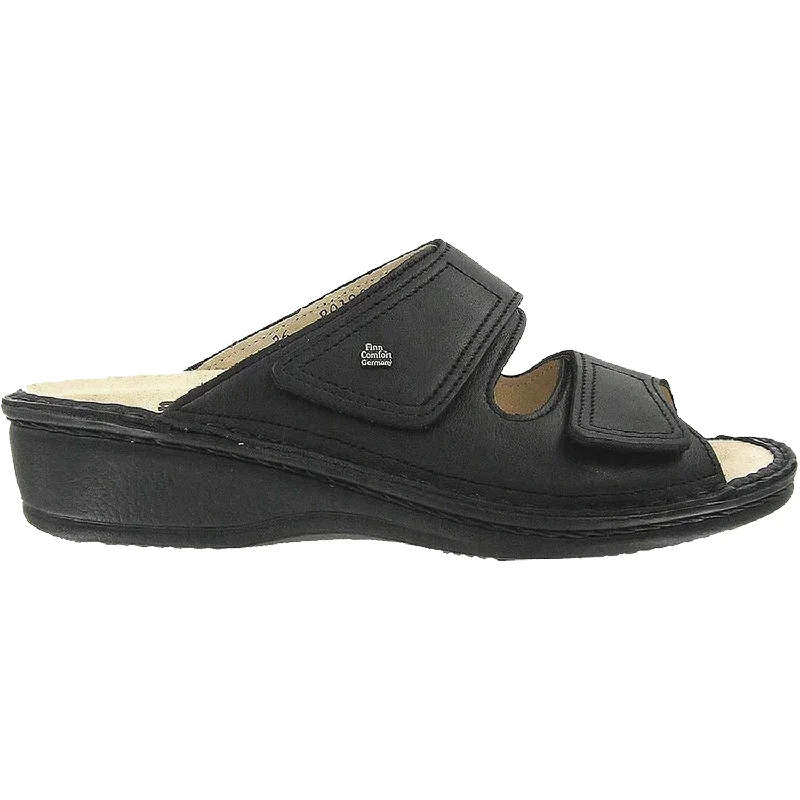 Men's sandals with a flexible sole for easy movementWomen's Finn Comfort Jamaica Soft Black Nappa Leather