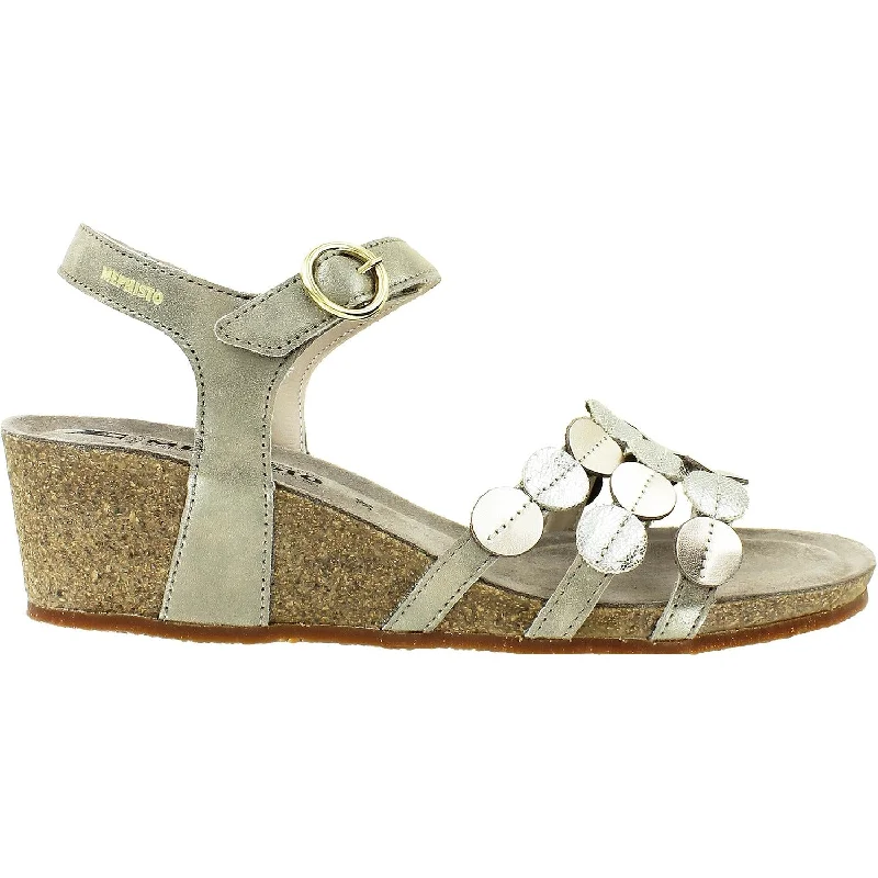 Men's sandals with a stretchy strap for a better fitWomen's Mephisto Matilde Dark Taupe Monaco Leather