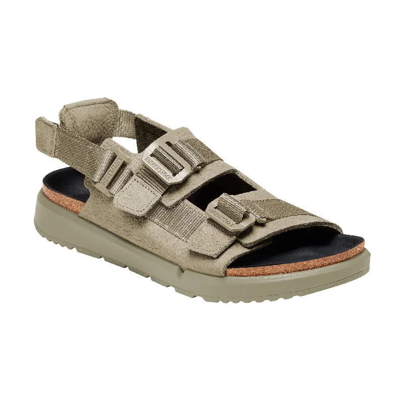 Men's sandals with a durable outer soleShinjuku Eucalyptus Nubuck Leather/Textile