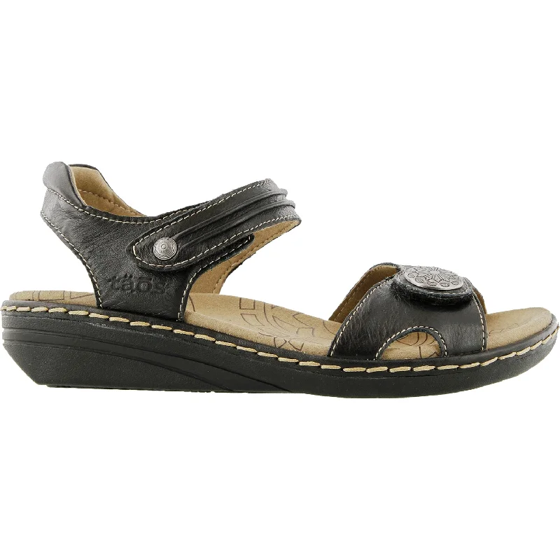 Men's sandals with a padded heelWomen's Taos Escape Black Leather