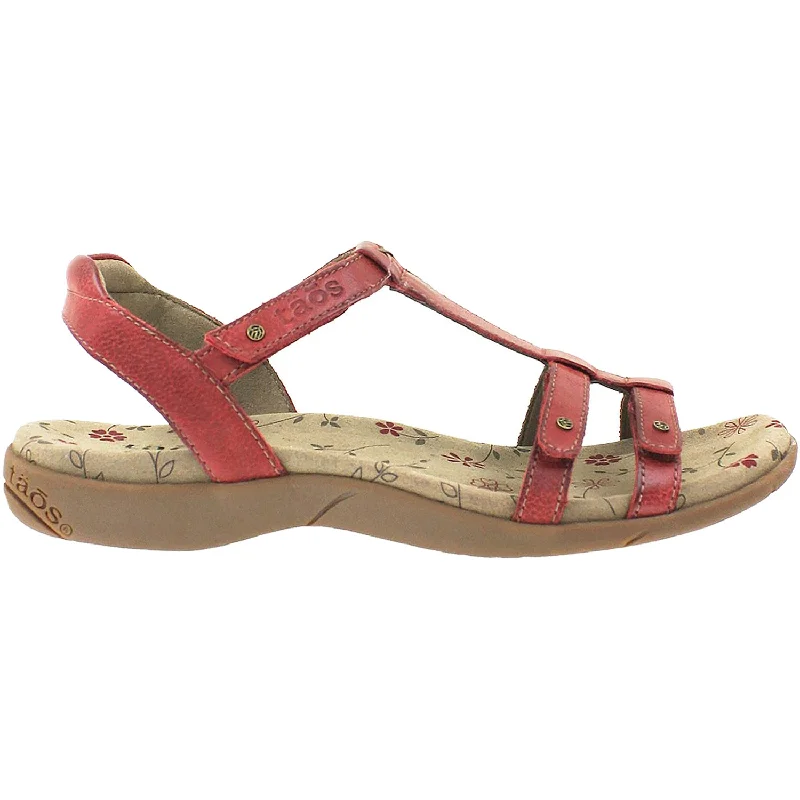 Men's sandals with a contrast stitching detailWomen's Taos Trophy 2 Red Leather