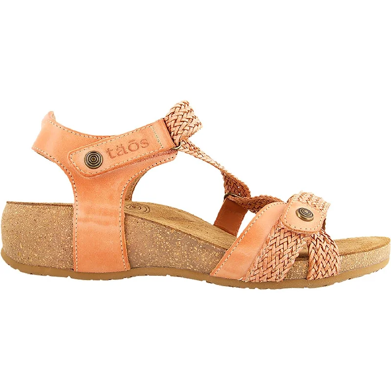 Men's sandals with a cushioned footbedWomen's Taos Trulie Cantaloupe Leather