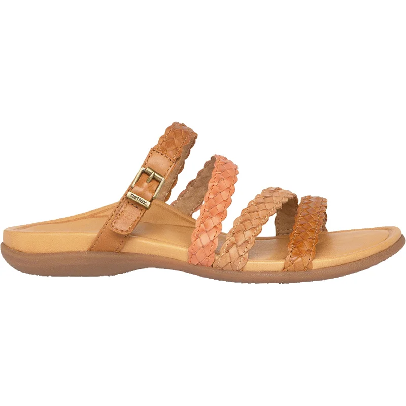 Men's sandals with a contrast stitching detailWomen's Aetrex Brielle Brown Leather