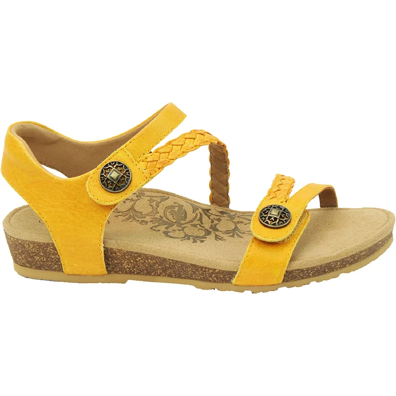 Men's sandals with a pointed toe for a stylish lookWomen's Aetrex Jillian Sunflower Leather