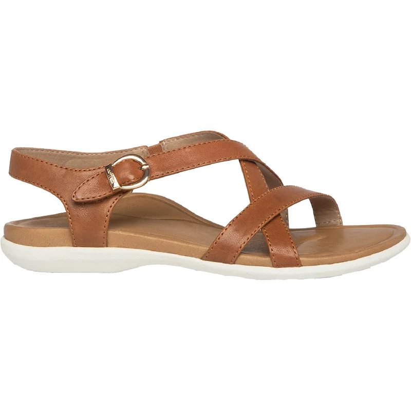 Men's sandals with a flexible sole for easy movementWomen's Aetrex Penny Brown Leather