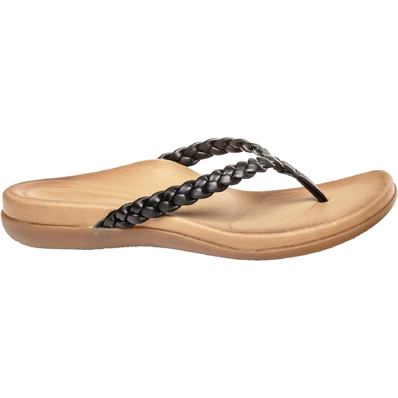 Men's sandals in a neutral color like black or brownWomen's Aetrex Rachael Black Synthetic