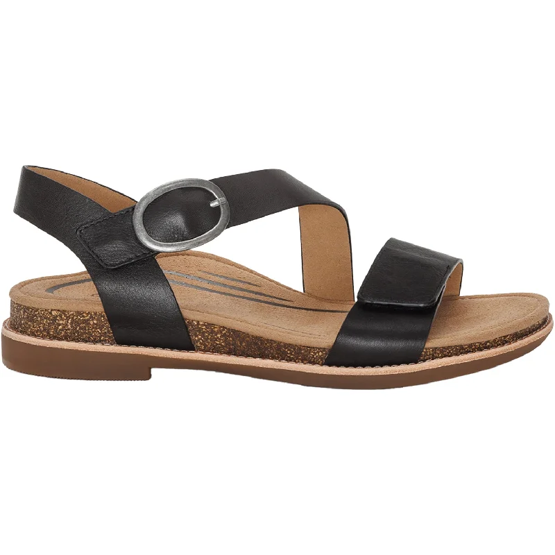 Men's sandals with a toe post designWomen's Aetrex Tamara Black Leather