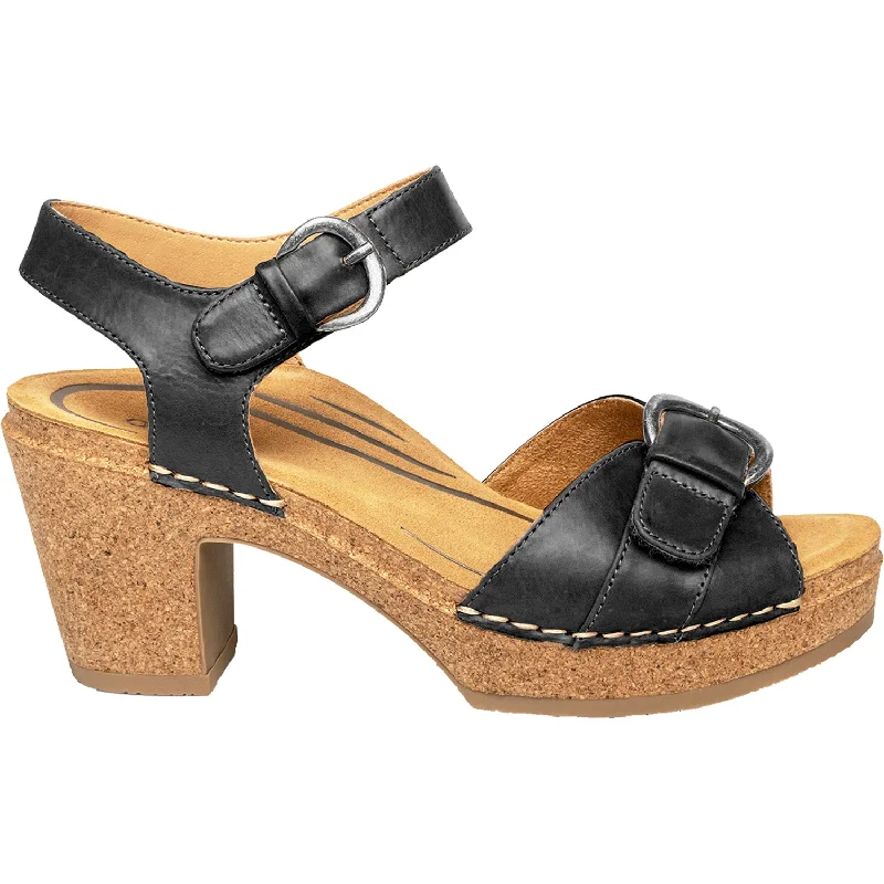 Men's sandals with a wide strap for supportWomen's Aetrex Tory Black Leather