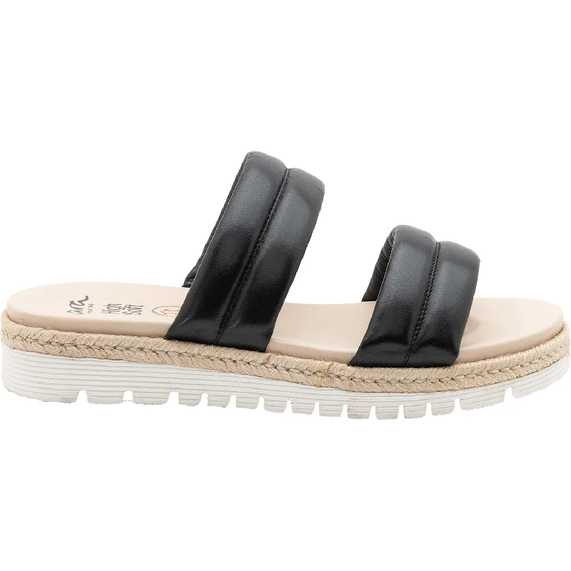 Men's sandals with a leather lining for comfortWomen's Ara June Black Nappa Leather