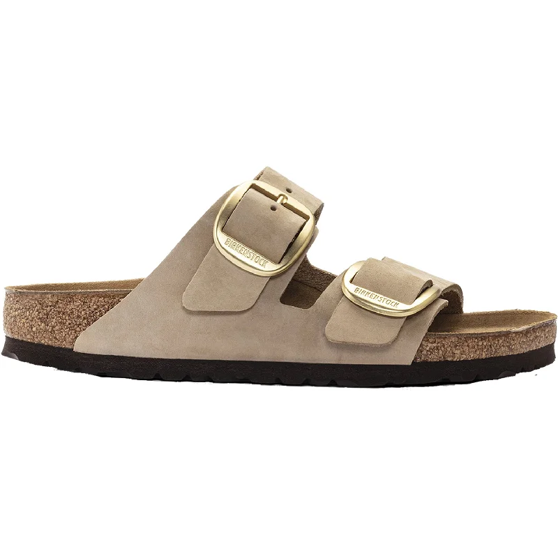 Men's sandals with a leather lining for comfortWomen's Birkenstock Arizona Big Buckle Sandcastle Nubuck