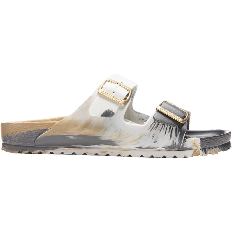 Men's sandals with a rubber sole for tractionWomen's Birkenstock Arizona Essentials Multi Metallic Gold EVA Synthetic