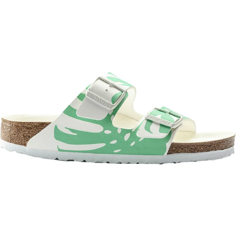 Men's sandals with a cushioned footbedWomen's Birkenstock Arizona Monstera Bold Jade Birko-Flor