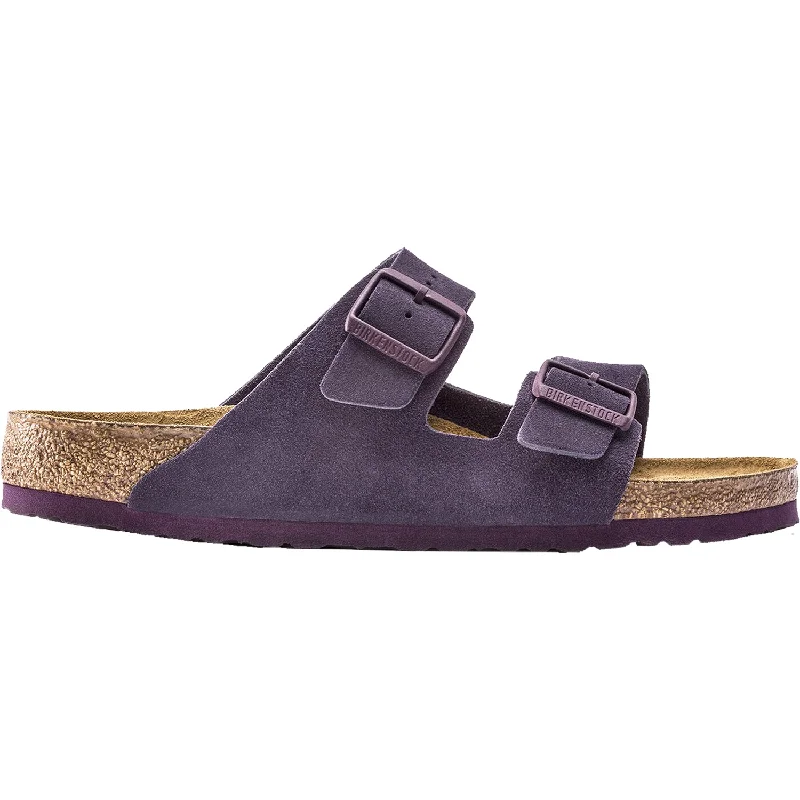 Men's sandals with a durable outer soleWomen's Birkenstock Arizona Soft Footbed Blackberry Wine Suede