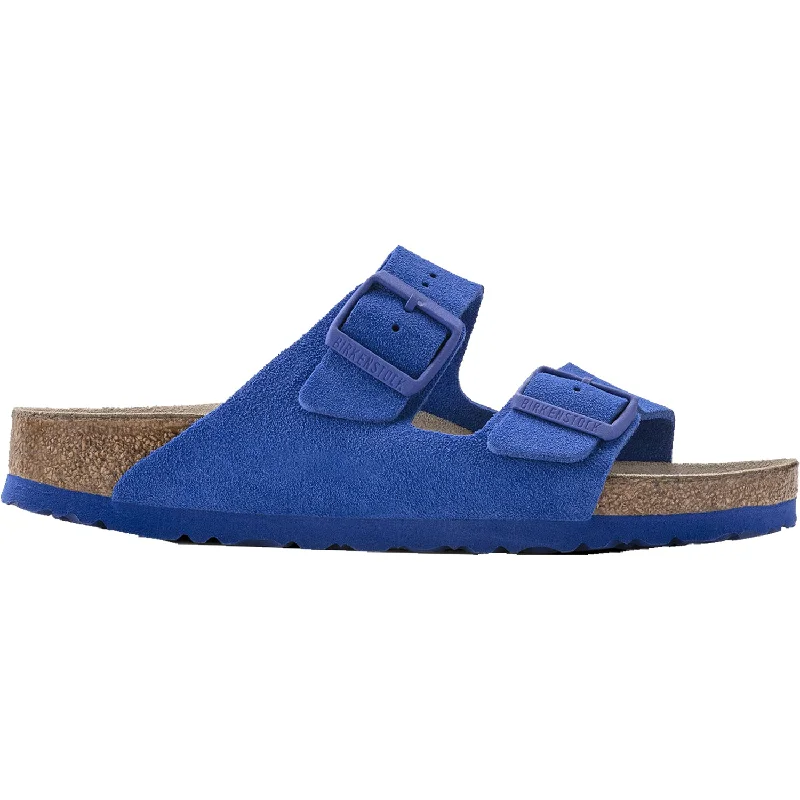 Waterproof men's sandals for water activitiesWomen's Birkenstock Arizona Soft Footbed Ultra Blue Suede