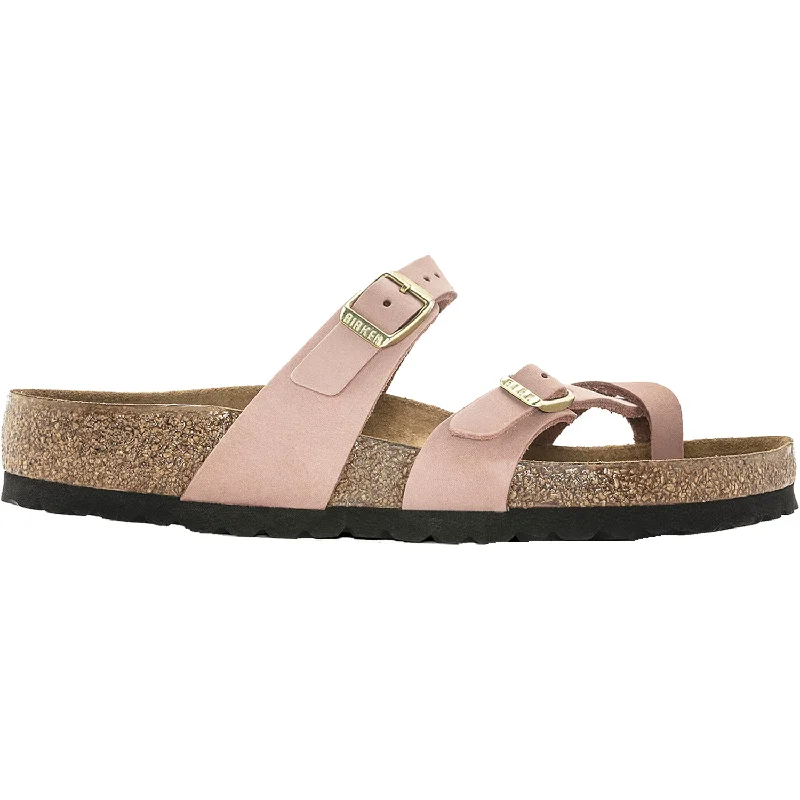 Men's sandals with a padded heelWomen's Birkenstock Mayari Soft Footbed Old Rose Nubuck