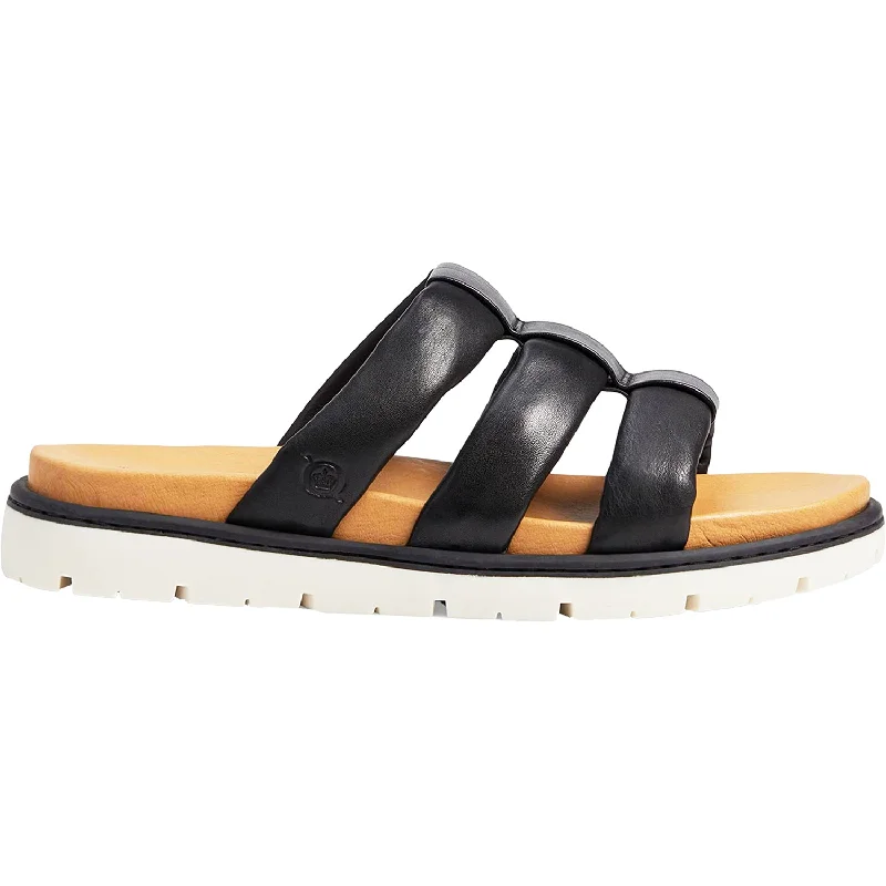 Men's sandals with a durable outer soleWomen's Born Daisy Black Leather