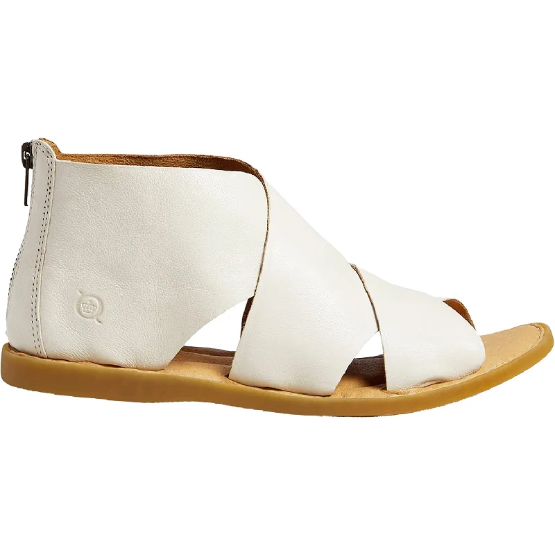 Men's sandals with a stretchy strap for a better fitWomen's Born Imani White Leather