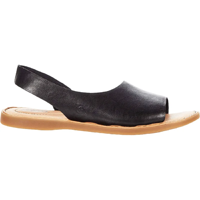 Men's sandals with a cushioned footbedWomen's Born Inlet Black Leather