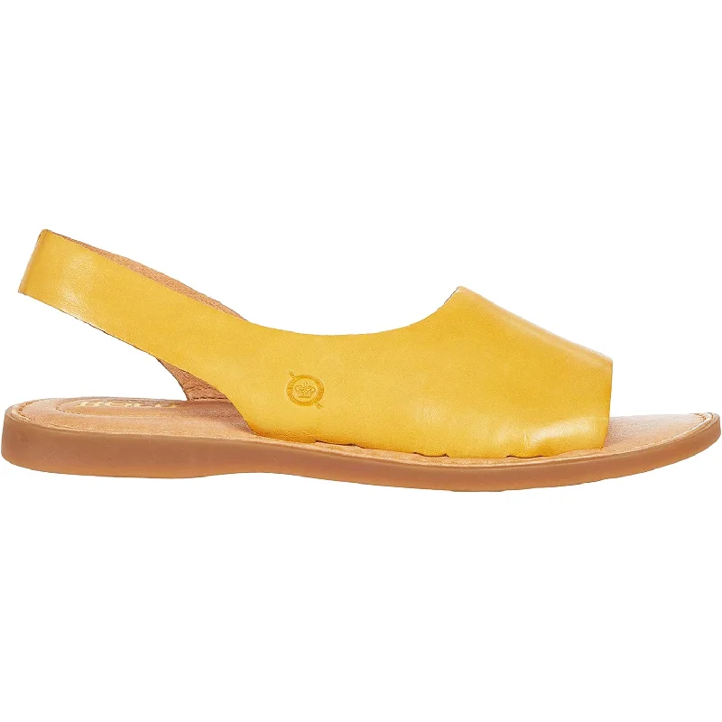 Waterproof men's sandals for water activitiesWomen's Born Inlet Yellow Leather