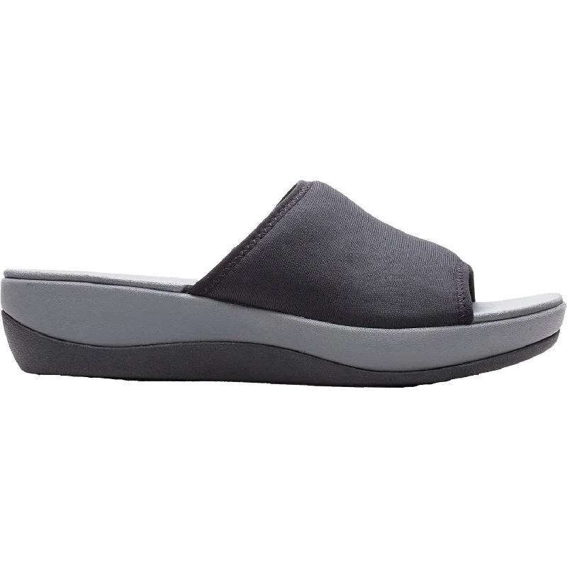 Flip - flop style men's sandals for beach wearWomen's Clarks Cloudsteppers Arla Nora Black Fabric