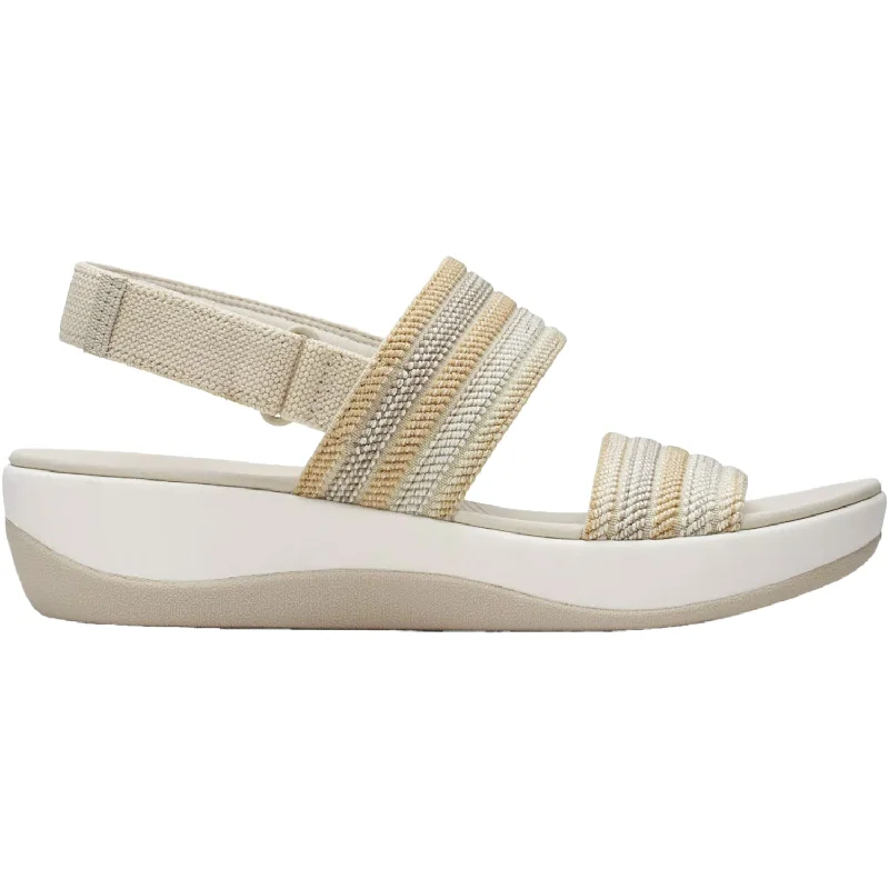 Men's sandals with a stretchy strap for a better fitWomen's Clarks CS Arla Stroll Beige Combi Synthetic