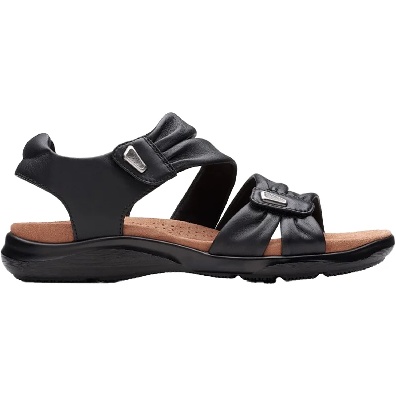 Men's sandals with a leather lining for comfortWomen's Clarks Kitly Ave Black Leather