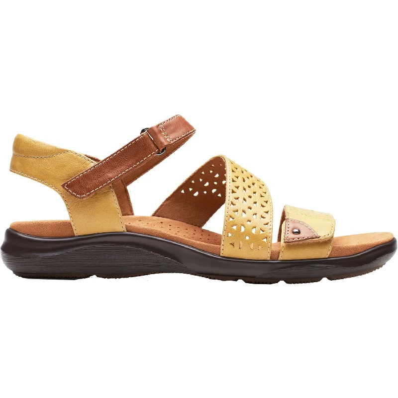 Men's sandals with a shock - absorbing insoleWomen's Clarks Kitly Way Yellow Leather