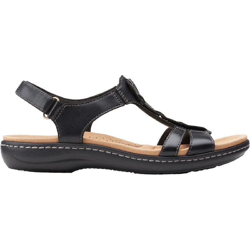 Men's sandals with a stretchy strap for a better fitWomen's Clarks Laurieann Kay Black Leather