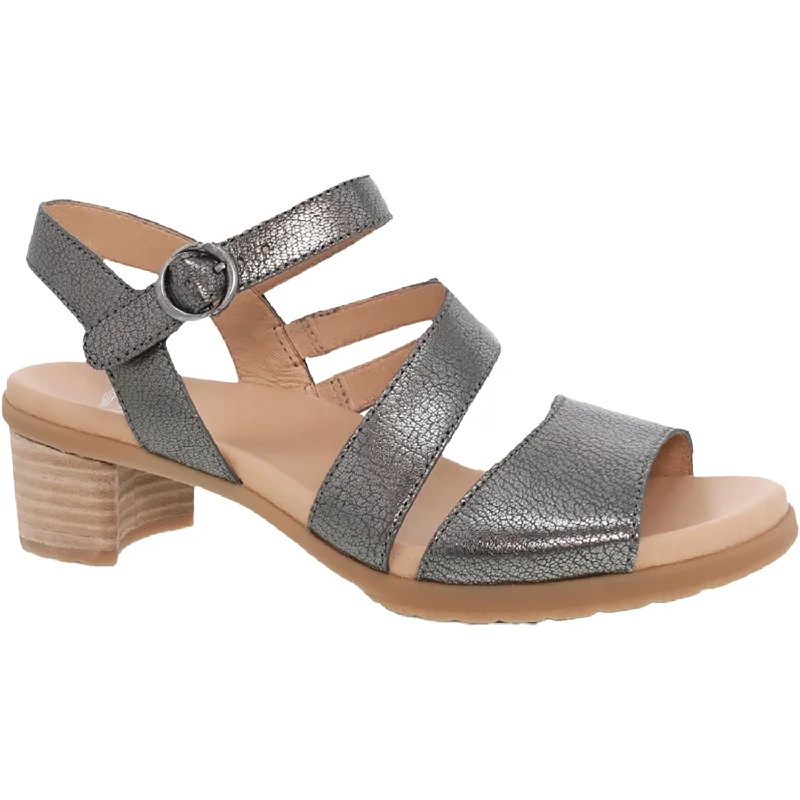 Men's sandals with a shock - absorbing insoleWomen's Dansko Tansy Gunmetal Metallic Leather