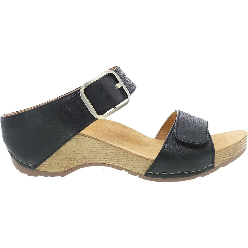 Men's sandals with a leather lining for comfortWomen's Dansko Tanya Black Milled Burnished Leather