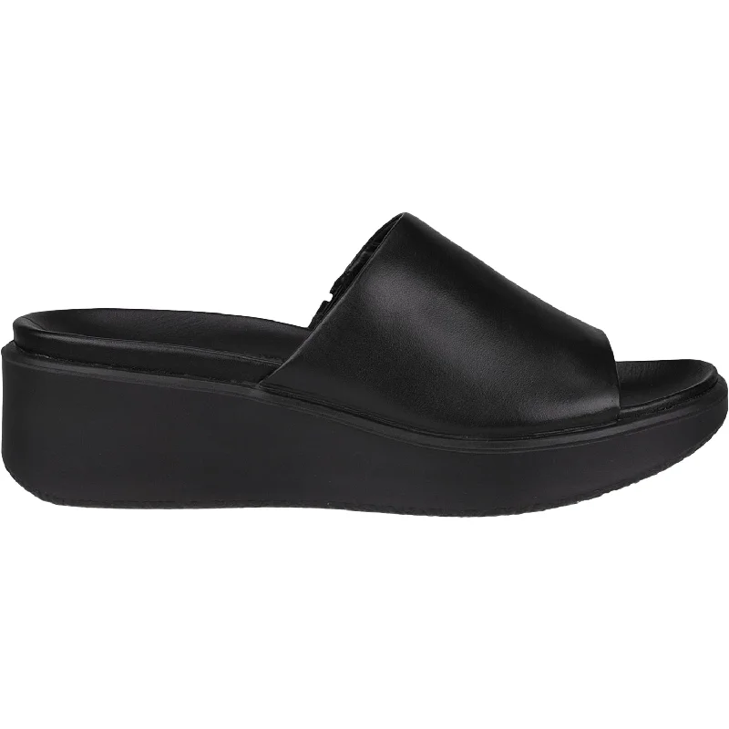 Men's sandals with a wide strap for supportWomen's Ecco Flowt Wedge LX Black Leather