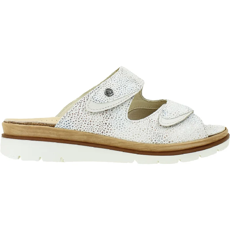 Men's sandals with a perforated leather upper for ventilationWomen's Fidelio 59-5020 Lorel Bianco Frida Leather