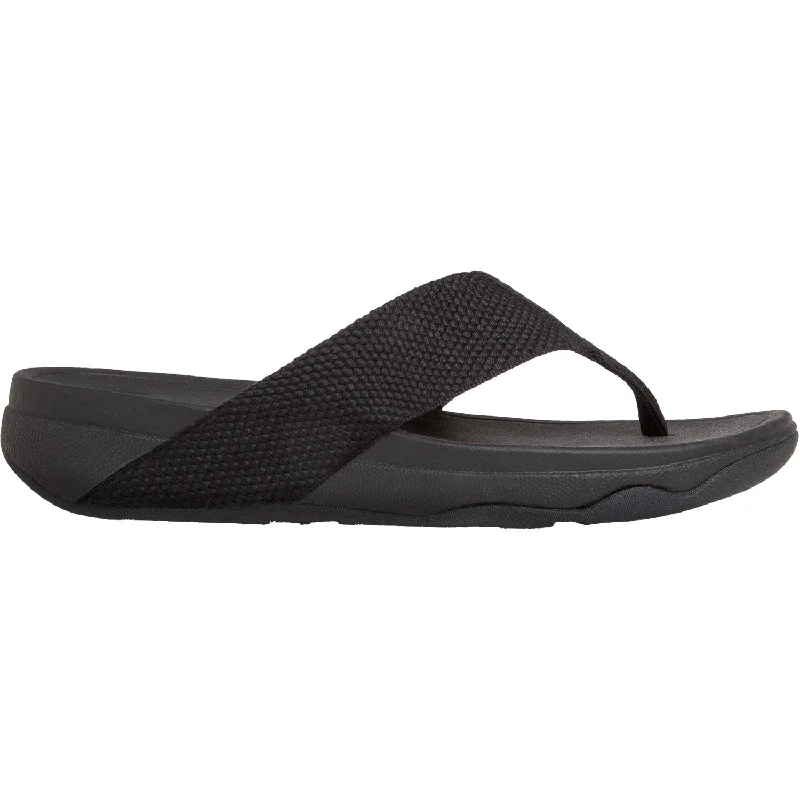 Men's sandals with a pointed toe for a stylish lookWomen's FitFlop Surfa Black Fabric