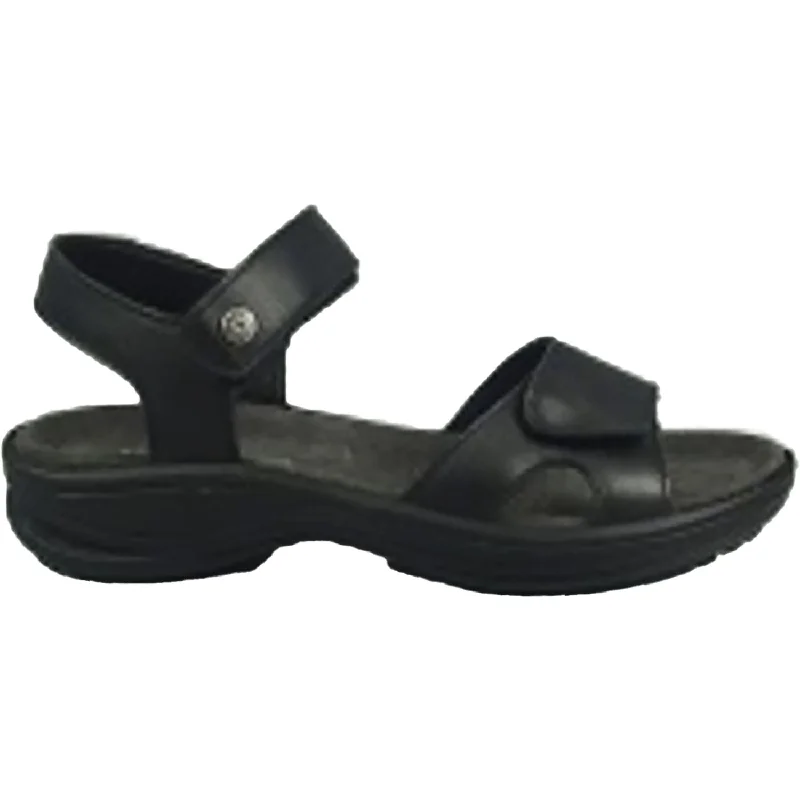 Men's sandals with a decorative buckle or charmWomen's IMAC Matra Black Leather