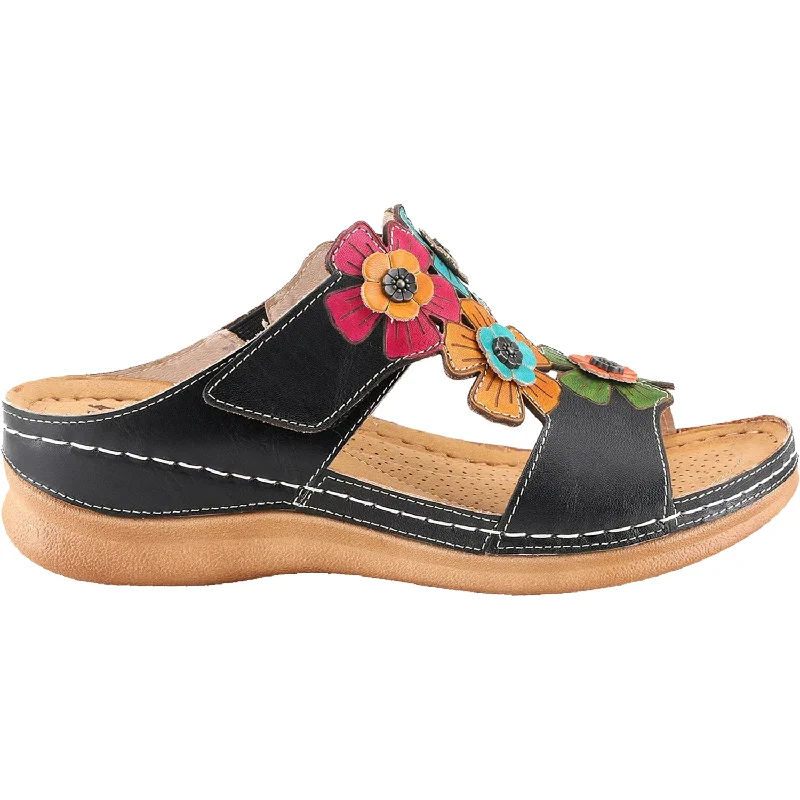 Men's sandals with a toe post designWomen's L'Artiste by Spring Step Izna Black Multi Leather