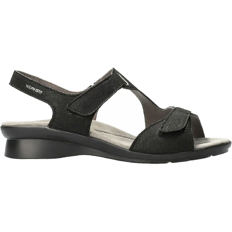 Men's sandals with a buckle closureWomen's Mephisto Paris Black Artesia Nubuck