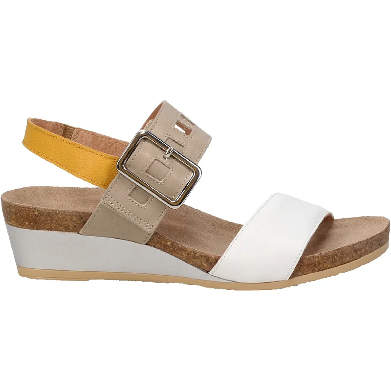 Men's sandals with a padded heelWomen's Naot Dynasty Soft White/Soft Beige/Marigold Leather