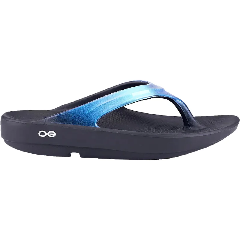 Men's sandals with a contrast stitching detailWomen's OOFOS OOlala Luxe Atlantis Synthetic